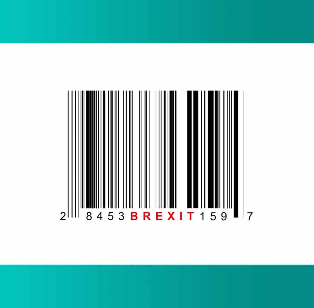Image of a bar code with Brexit written on bottom