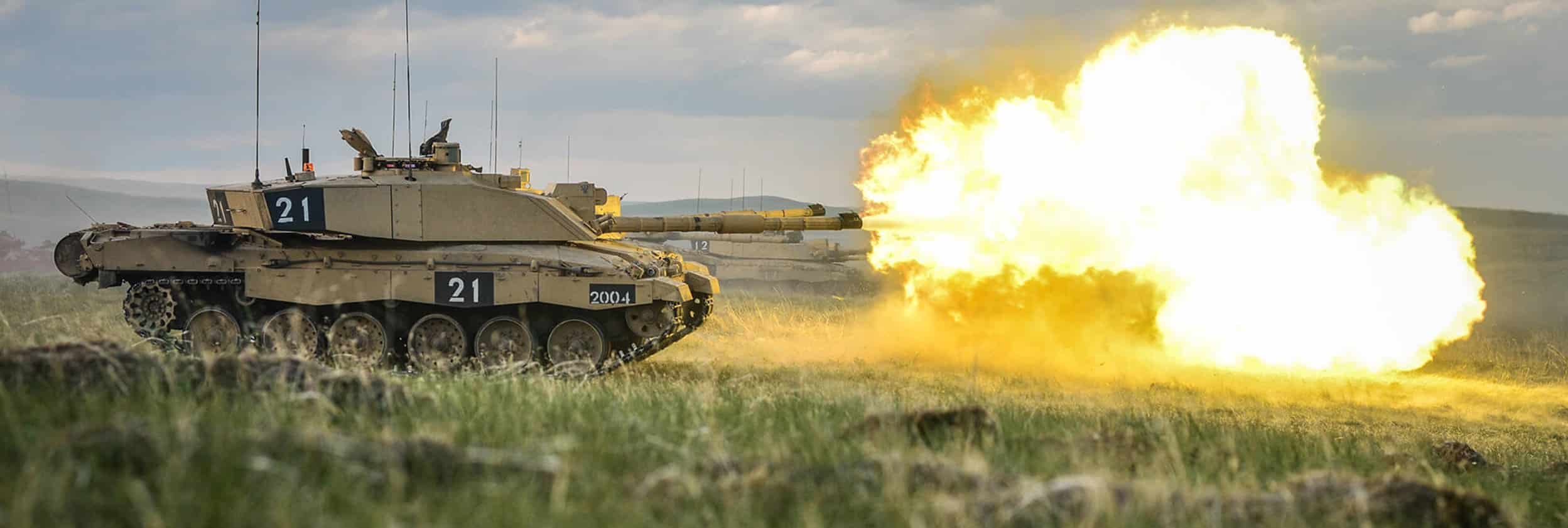 Horstman Defence Systems tank image with flames