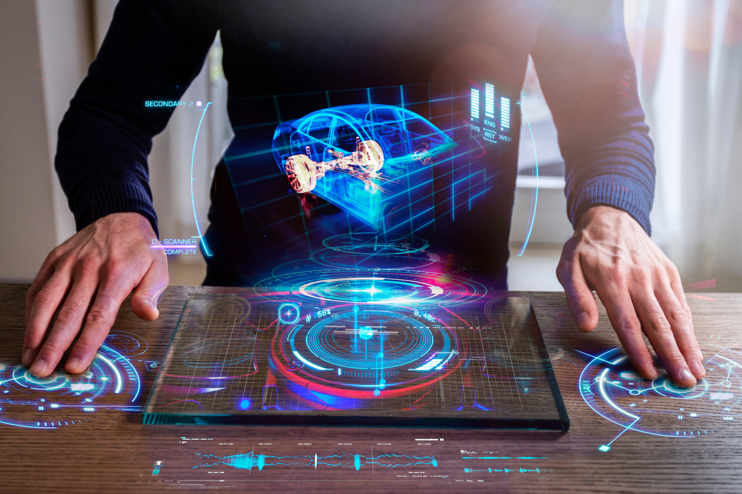 Virtual Car design image for studio engineering