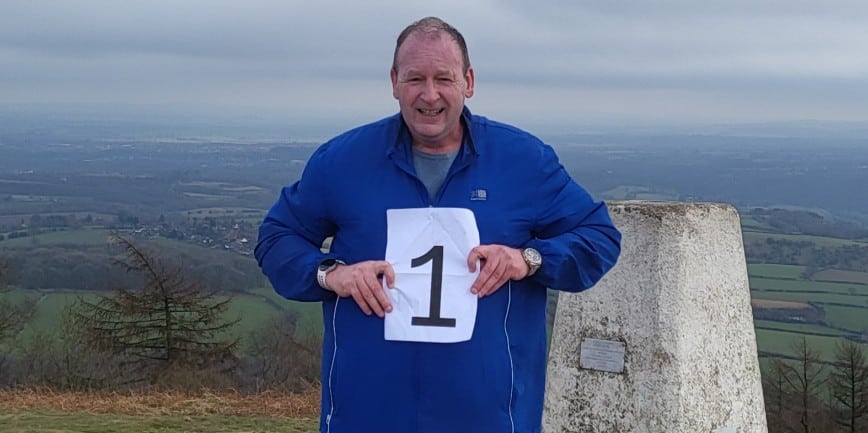 Peter Heap of Jonathan Lee Recruitment taking part in the Wrekin 100 Challenge for Telford Mind