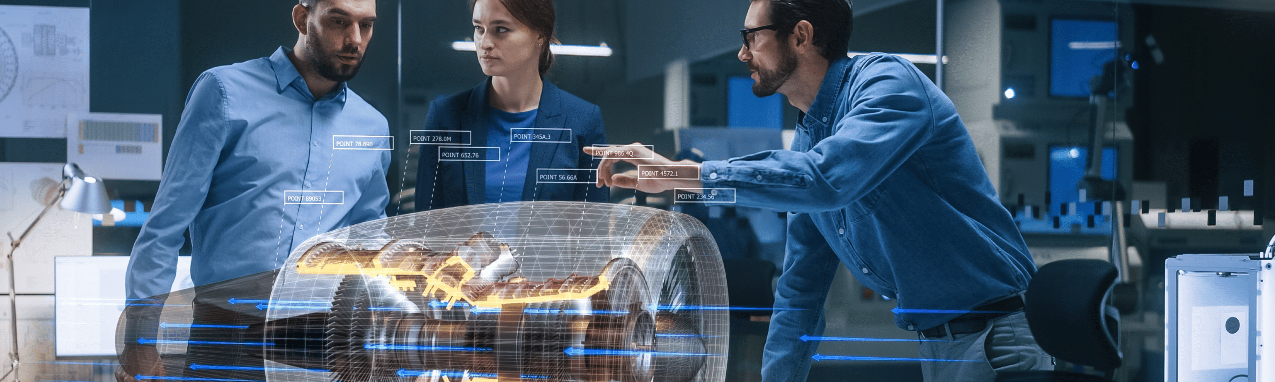 Aerospace and Aviation engineering team having a discussion