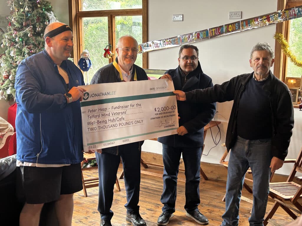 Peter Heap rewarded with £2000 donation from Jonathan Lee