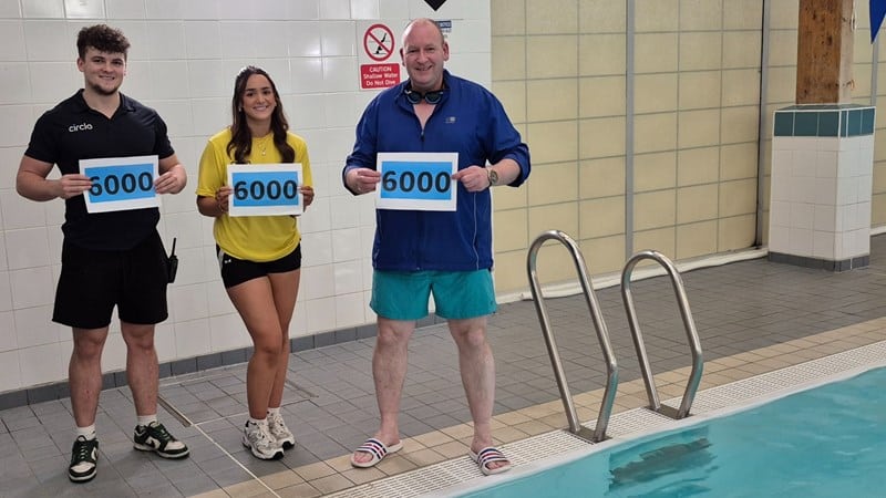 Pete Heap begins his 2025 Swimming Challenge