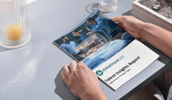 Person reading Aerospace & Defence Talent Insights Report