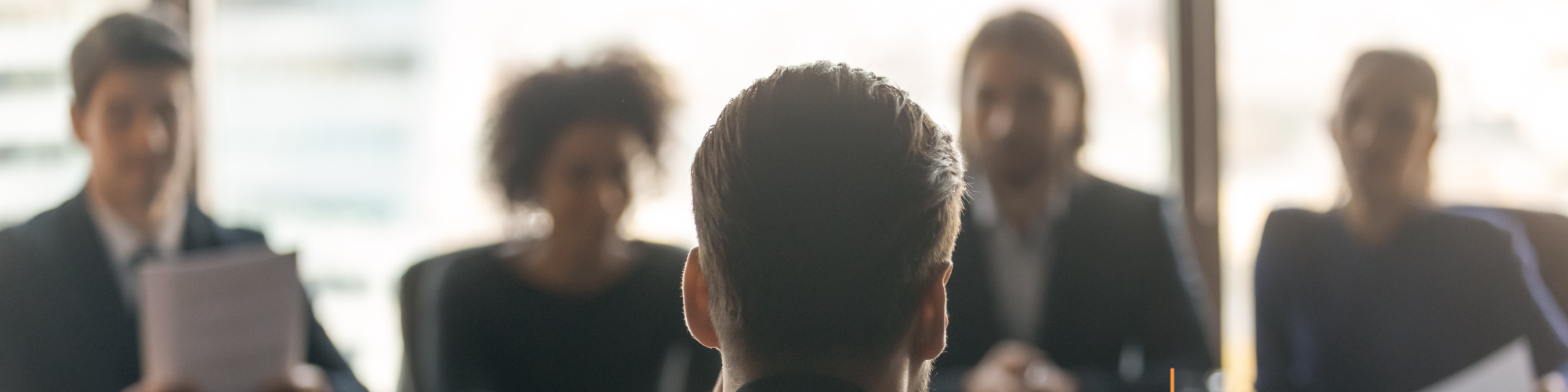 Executive at a job interview