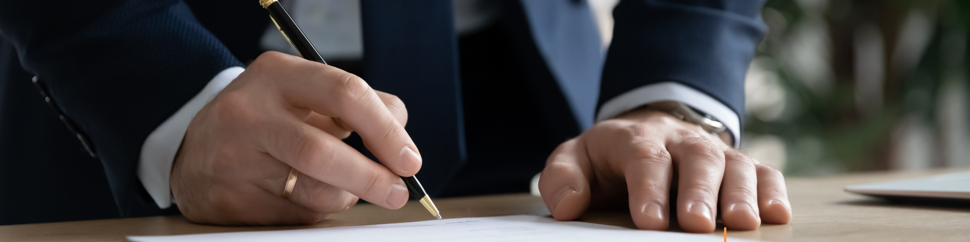 executive recruiter signing paperwork