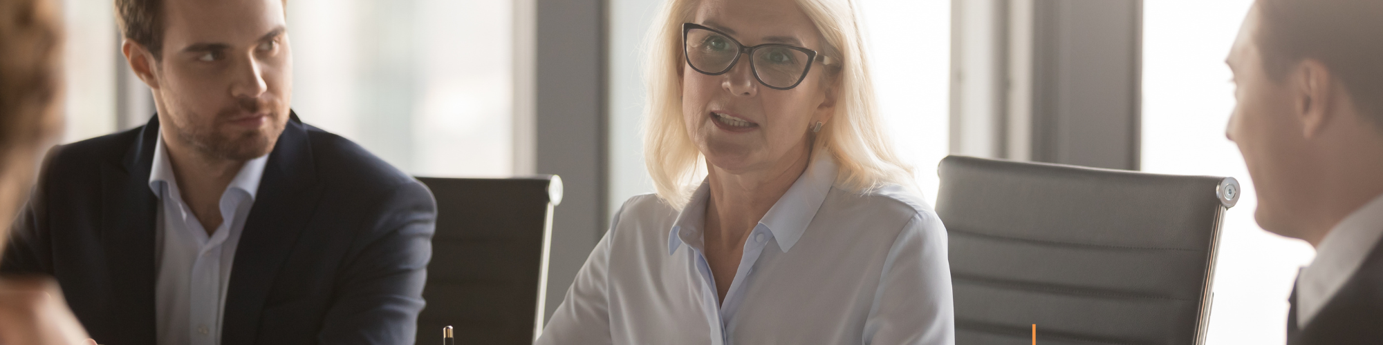 Executive recruiters meeting in office