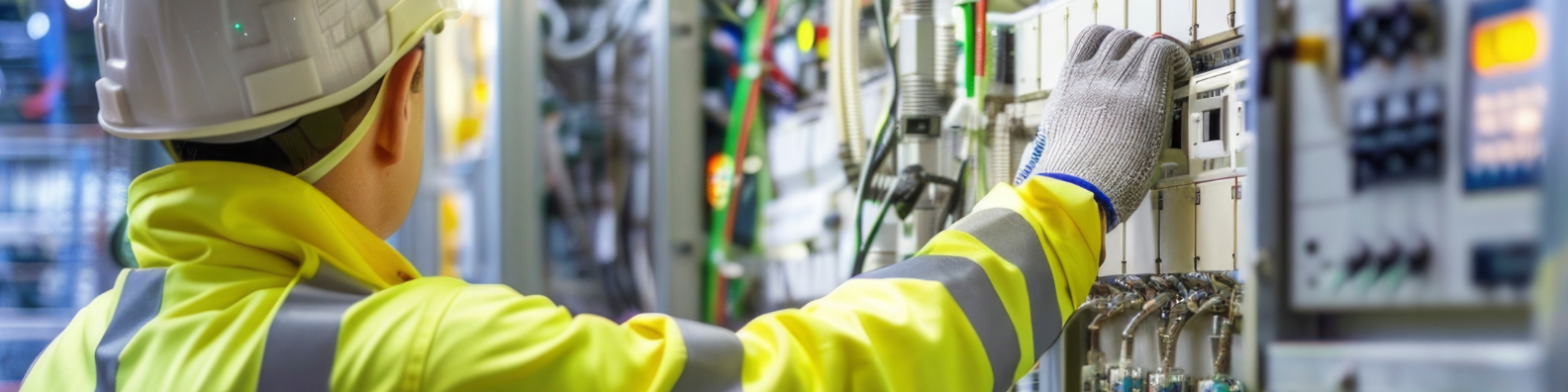 Power generation engineer working in hi-vis