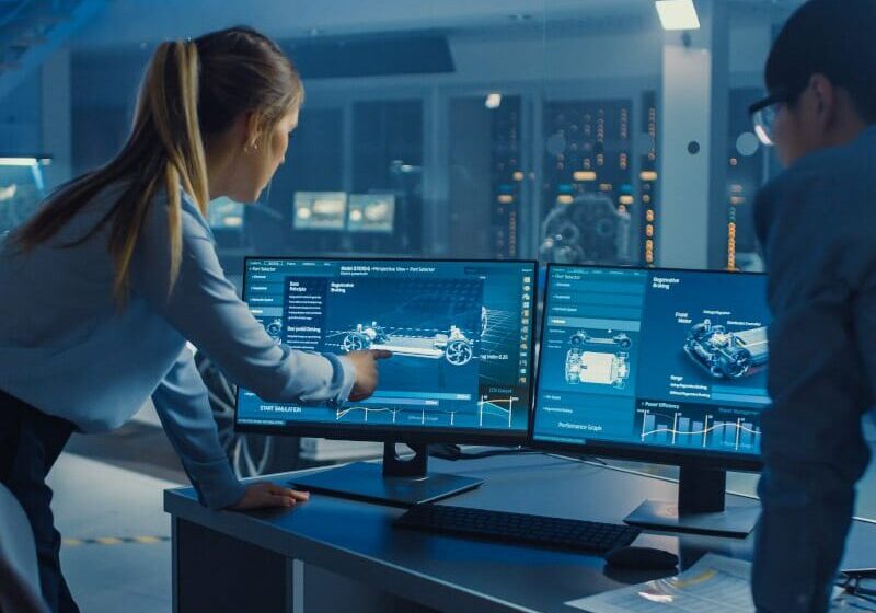 Male and Female automotive digital modellers