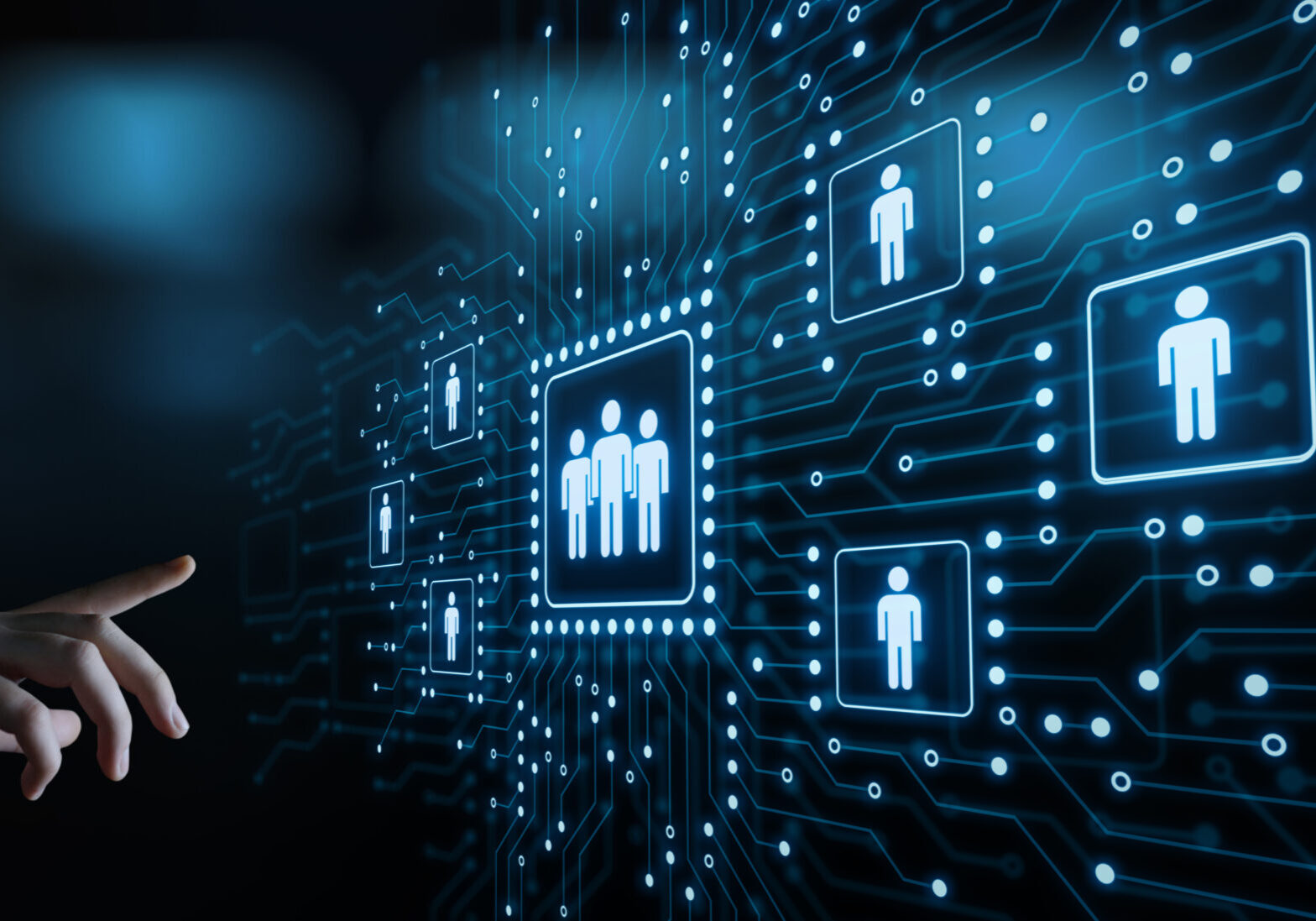 futuristic people selection tool