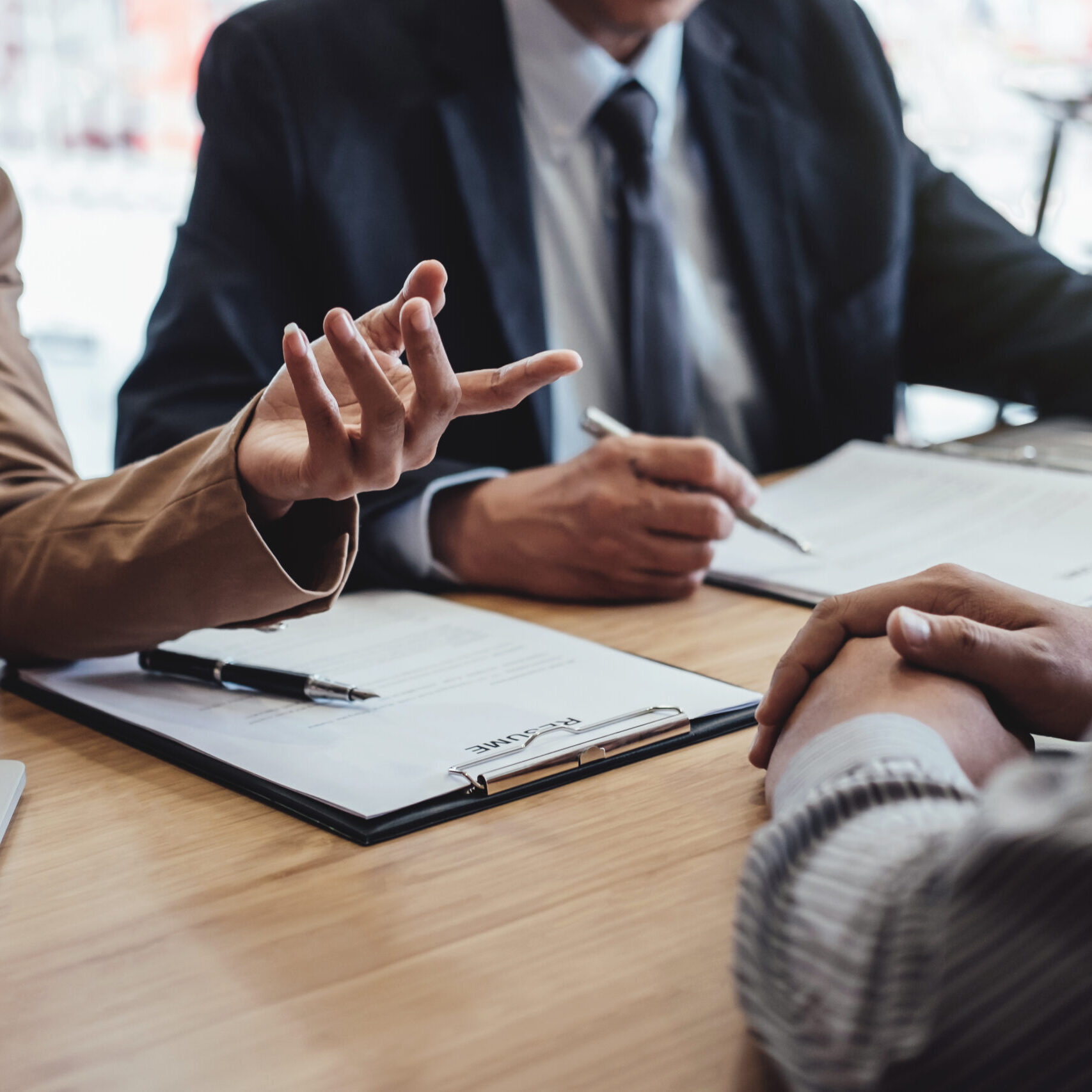 Executives in a board room